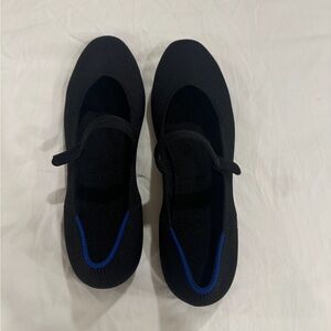 Rothy’s square Mary Jane flats. Black, Size 8. Worn once.